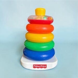 Fisher Price Rock-A-Stack Complete Plastic Stacking Rings Toy Vintage 2002